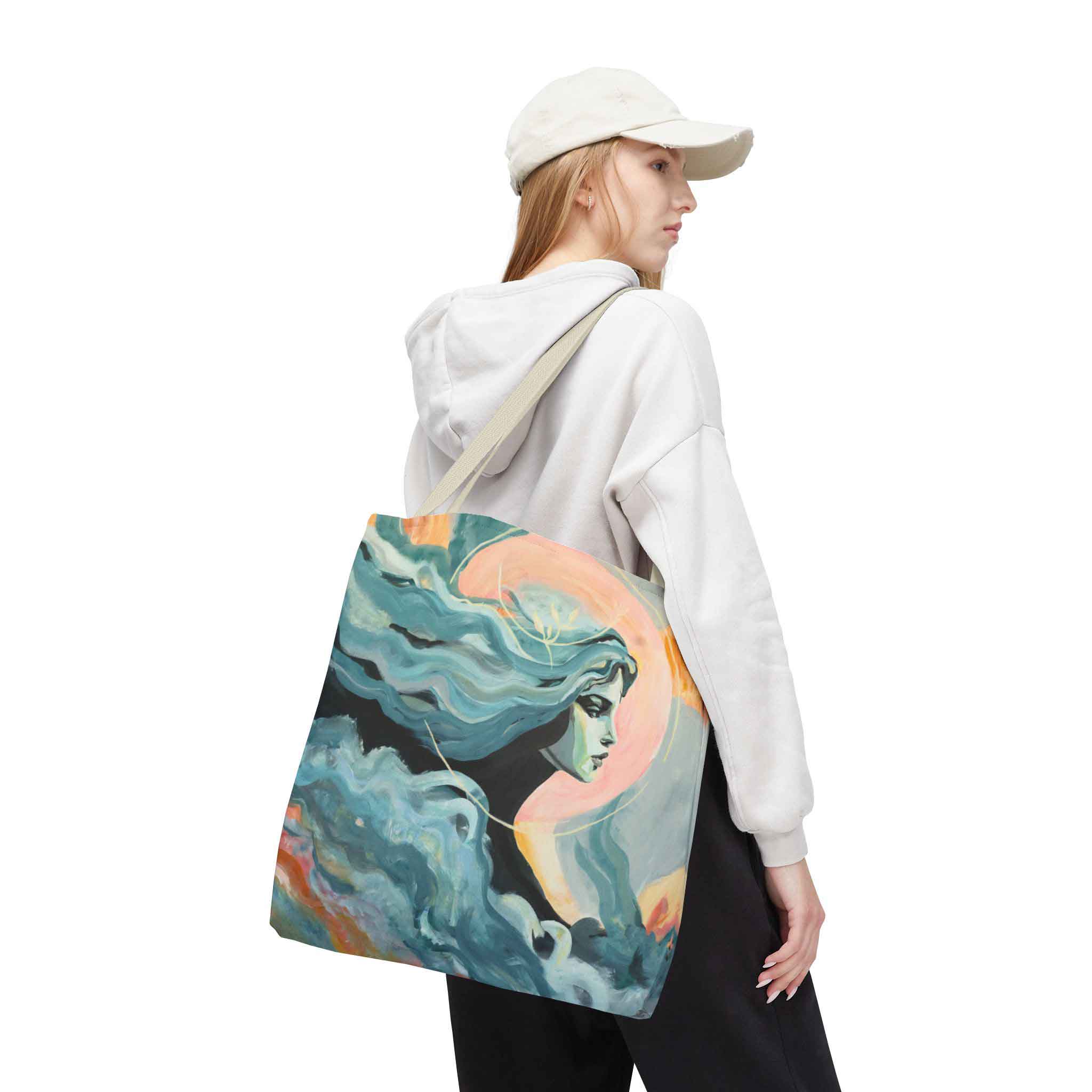 Luna’s Flow Tote Bag – kunst med månesykluser - Bilde 4