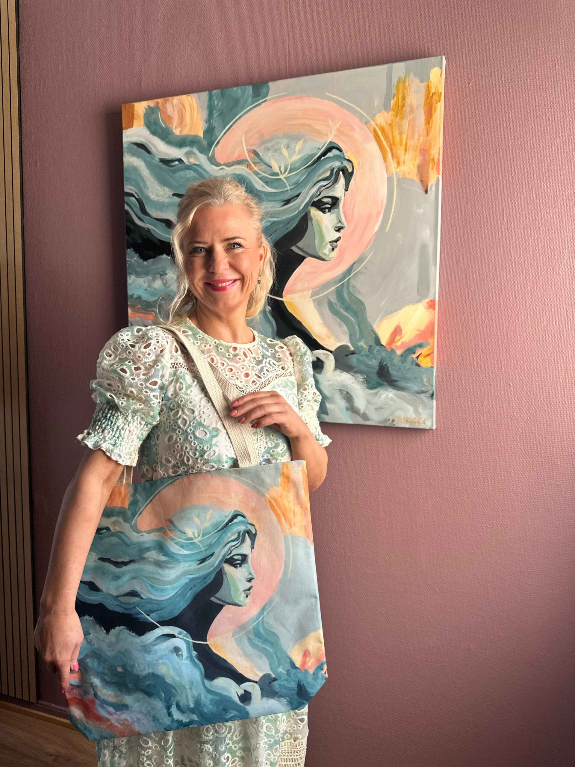 Luna’s Flow Tote Bag – kunst med månesykluser - Bilde 3